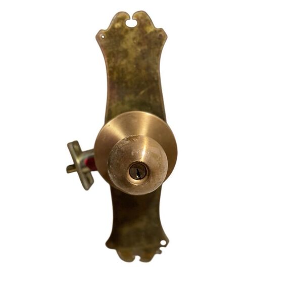 Vintage Door Hardware Solid Brass Single Point Lock Dutch Colonial Style - Picture 4 of 6